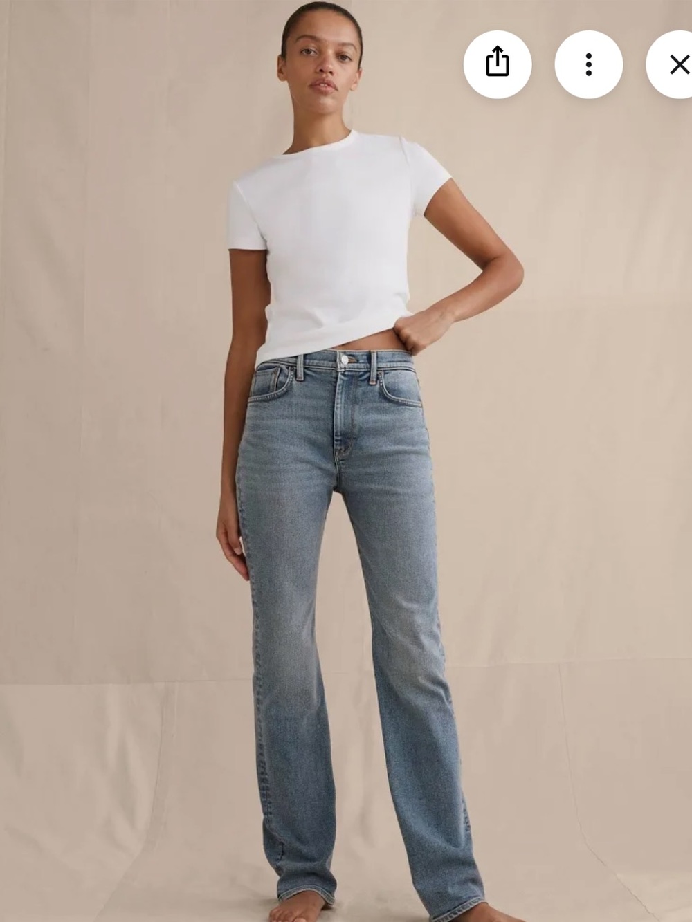 Banana Republic High-Rise Straight Jeans in Light Wash